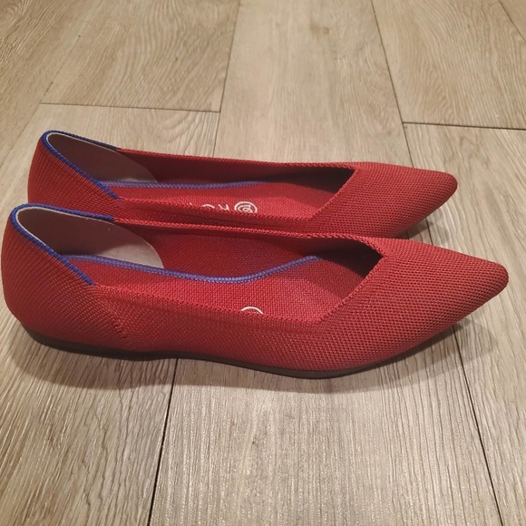 Rothy's red pointed flats size 8 - Picture 3 of 6